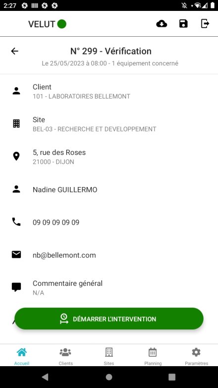 Progespi Mobile - Fiche d'intervention
